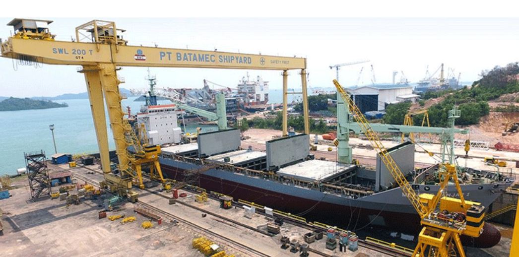 Vessel under construction at PT Batamec Shipyard